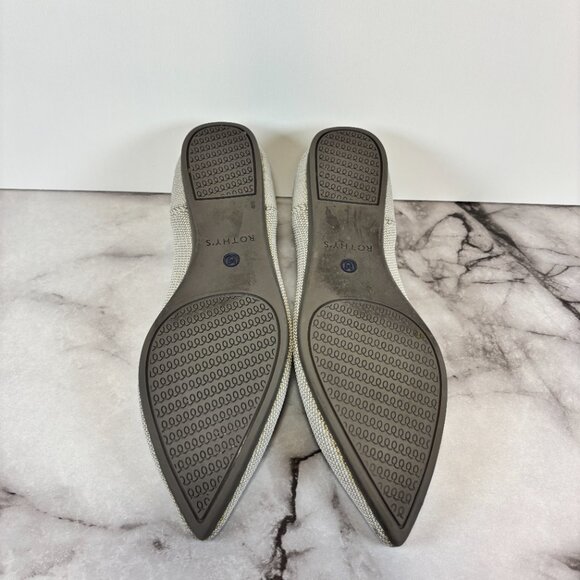 Rothy's The Point Dove Gray Knit Ballet Flats Women's Size 6.5 - Picture 6 of 9